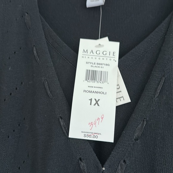 Maggie McNaughton Black Sweater NWT - Picture 3 of 8